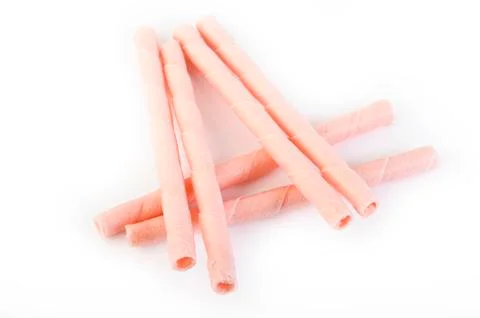 Strawberry wafer Stock Photos