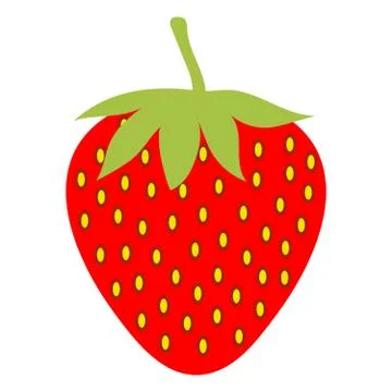 Strawberry on a white background Stock Illustration