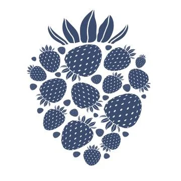 Strawberry on white background Illustrazione stock