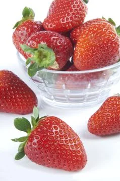 Strawberry on white background Stock Photos