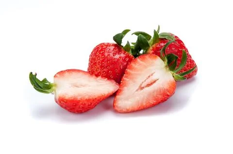 Strawberry on white background Stock Photos