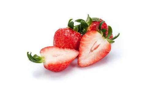 Strawberry on white background Stock Photos