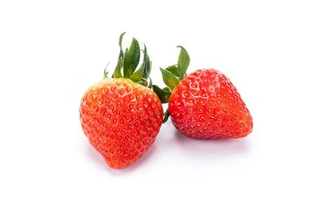 Strawberry on white background Stock Photos