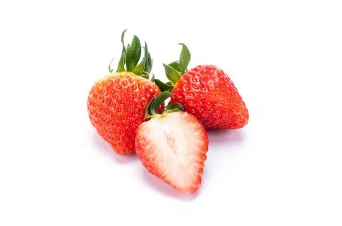 Strawberry on white background Stock Photos