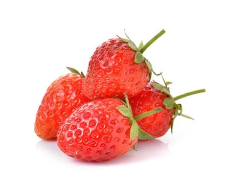 Strawberry on white background Stock Photos