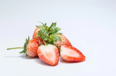 Strawberry White Background Stock Photos