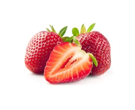 Strawberry on white backgrounds. Foto stock