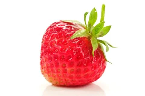 Strawberry on white Stock Photos