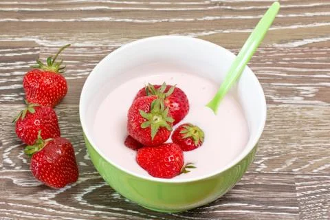 Strawberry yoghurt Foto stock