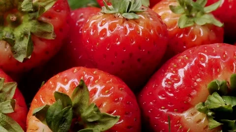 Strawberry's Close Up Tracking Shot. Stock Footage 162650786
