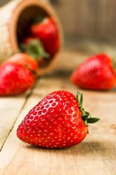Strawberry,selective focus Stock Photos