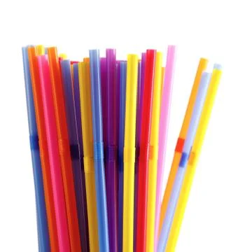 Straws for drinking Stock Photos