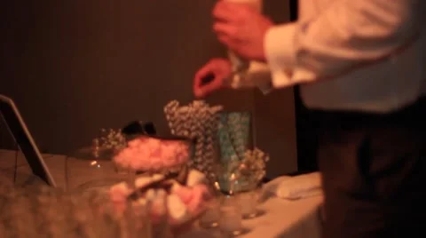 Straws For Rootbeer Float Being Picked Stock Footage 52141313