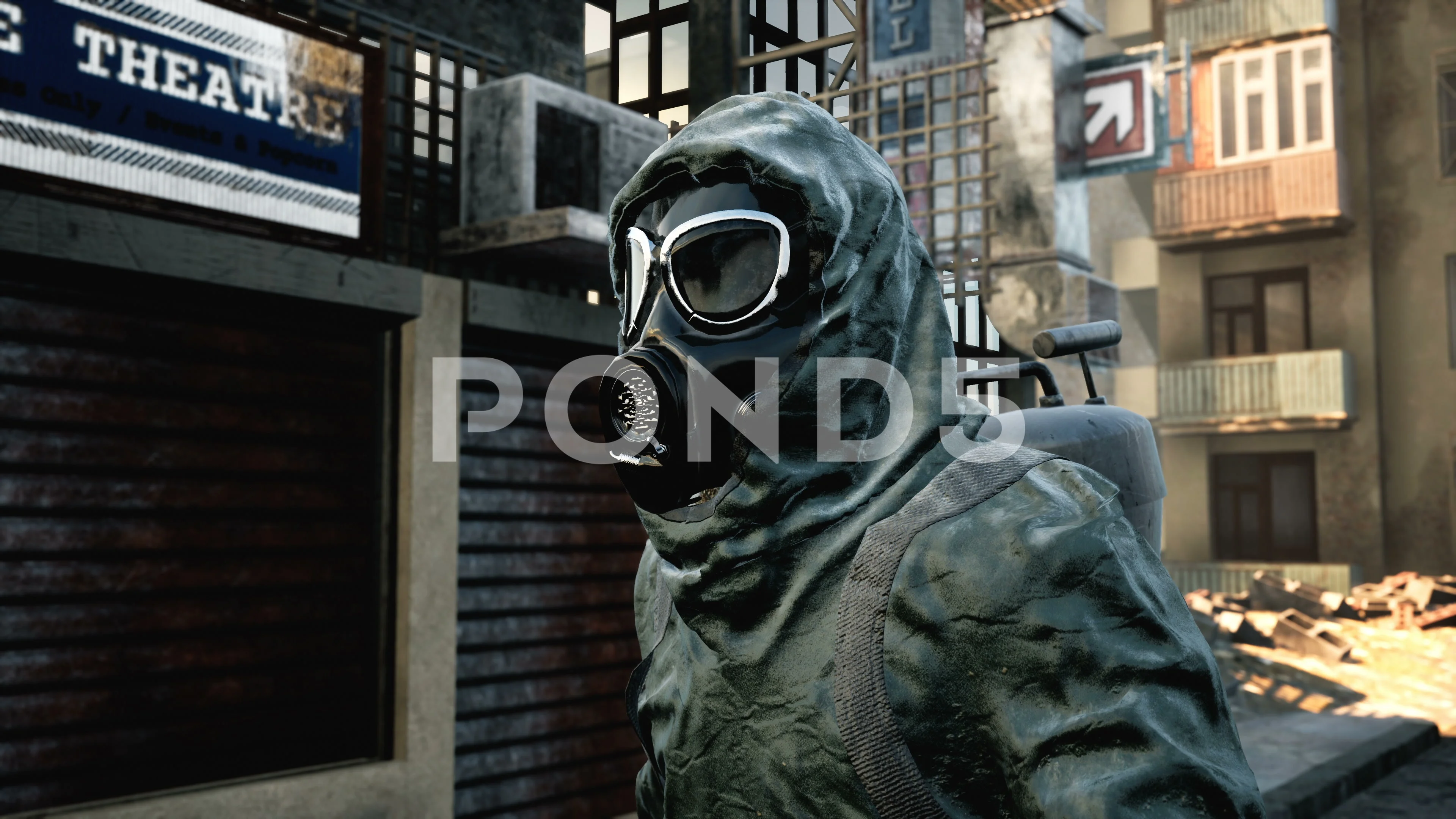 A stray man in military protective cloth... | Stock Video | Pond5