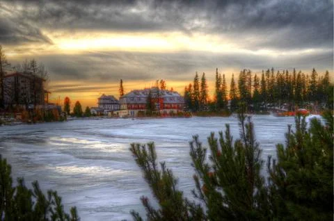 Štrba lake Stock Photos