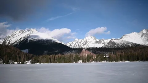 Strbske Pleso At Winter, Slovakia Stock Footage 264042518