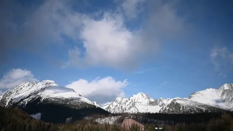 Strbske Pleso At Winter, Slovakia Stock Footage 264042539