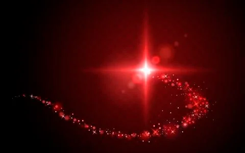 Streak of red light Stock Illustration