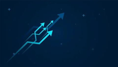 The streaking effect behind each arrow adds a sense of motion, speed, and d.. Stock Illustration