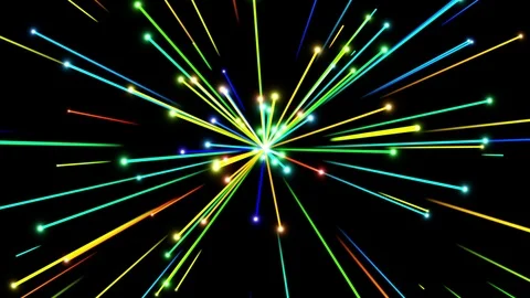 Streaking Flare Particles Exploding out of Center Seamless Loop Multicolored Video stock 77593835