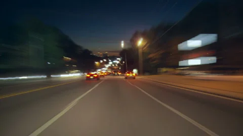 Streaking traffic POV Stock Footage 1008341