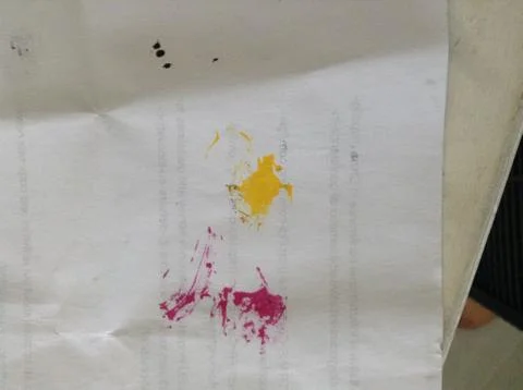 Streaks of Colored Printer  Ink Stock Photos