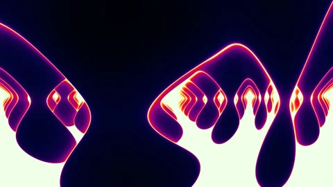 Streaks of Light Forming Into Rounded Balls Stretched Weird Blobs Stock Footage 153935076