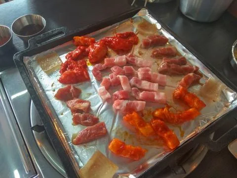 Streaky pork Stock Photos