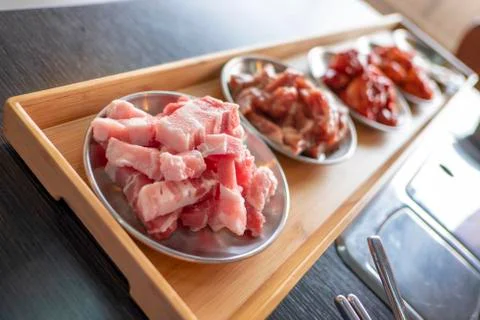 Streaky pork Stock Photos