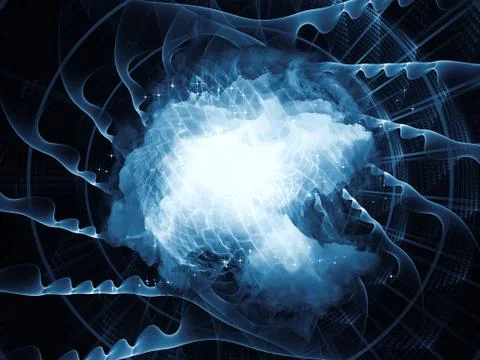 Stream of Abstract Visualization Stock Illustration