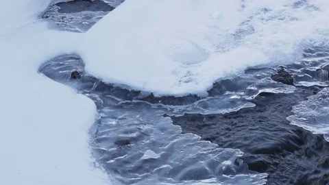 Stream and ice that melts Stock-Footage 71954383