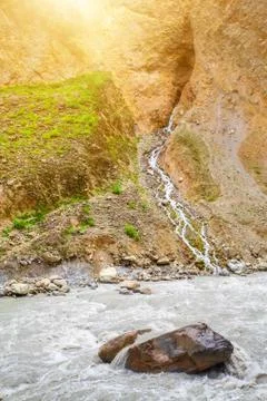 Stream and mountain river Stock Photos