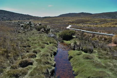 Stream and trail Stock Photos