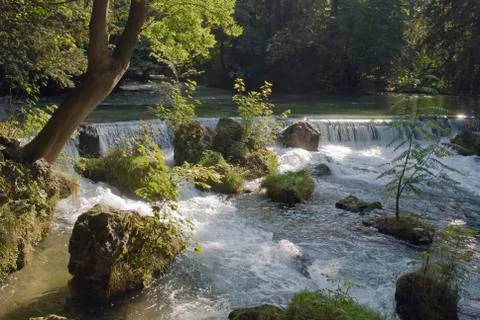 Stream and watefall Stock Photos