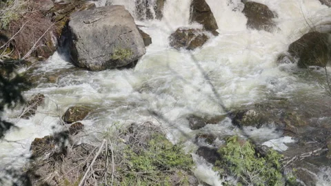 Stream Bed and Rushing Water in Rocky Gorge 库存影片 340995110