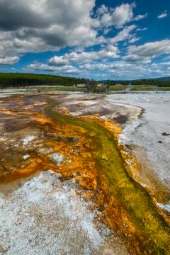 Stream below the sapphire pool Stock Photos