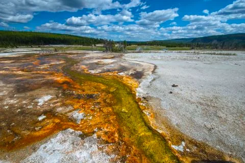 Stream below the sapphire pool Stock Photos