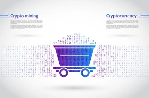 A stream of binary code on background. Illustrazione stock