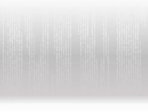 Stream of Binary code background with two binary digits, 0 and 1 isolated on Stock Illustration