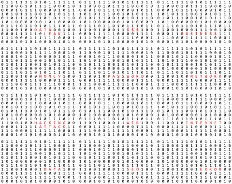 Stream of binary code. Computer 0,1 background design. Digits on screen. Abst Stock Illustration