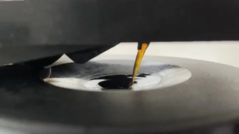 Stream of black coffee during brewing coffee filter machine Stock Footage 233221780