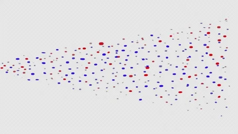 A stream of blue and red particles on a black screen. Stock Footage 256710722