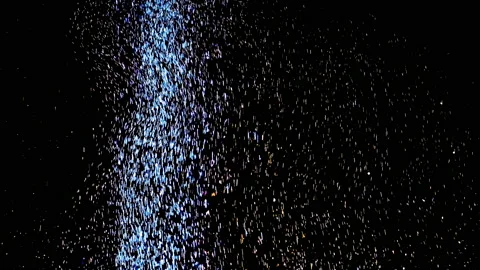 The stream of blue shimmering particles. slow motion Stock Footage 160059664