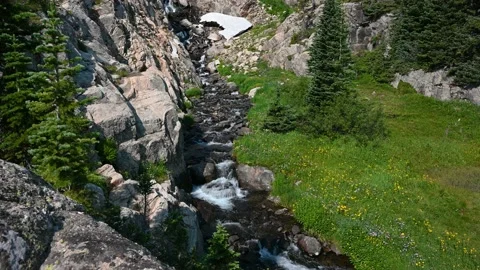 Stream from Bluebird Lake Stock Footage 148252331