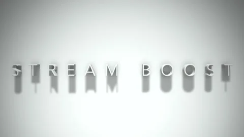 stream boost 3D title animation white te... | Stock Video | Pond5