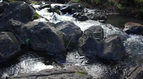 Stream with Boulders Stock Footage 4205580
