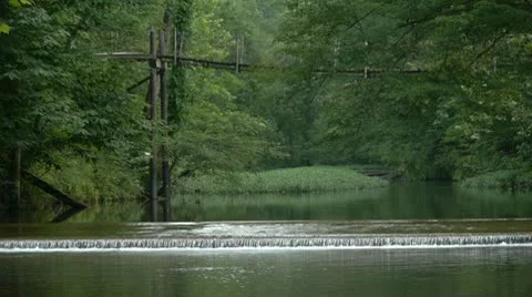 Stream with bridge Stock Footage 10571045