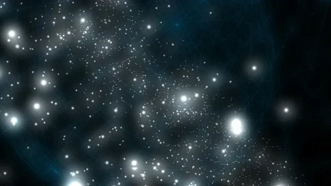 Stream of bright lights cascade in space Stock Footage 205145819