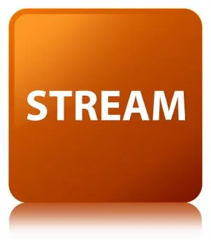 Stream brown square button Stock Illustration