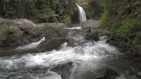 The Stream of Cidor Waterfall Stock Footage 277418848